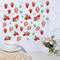 thumbnail image 4 of 3 Sheets Strawberry Wall Decals Self Adhesive Strawberry Stickers PVC Waterproof DIY Fruit Wall Decor Stickers Removable for Window Country Restaurant Bedroom Living Room Decoration DIY, 4 of 8