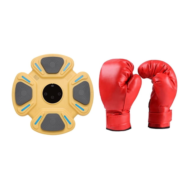 S SERENABLE Music Boxing Machine Karate Reaction Target Taekwondo Electronic Wall Target Yellow