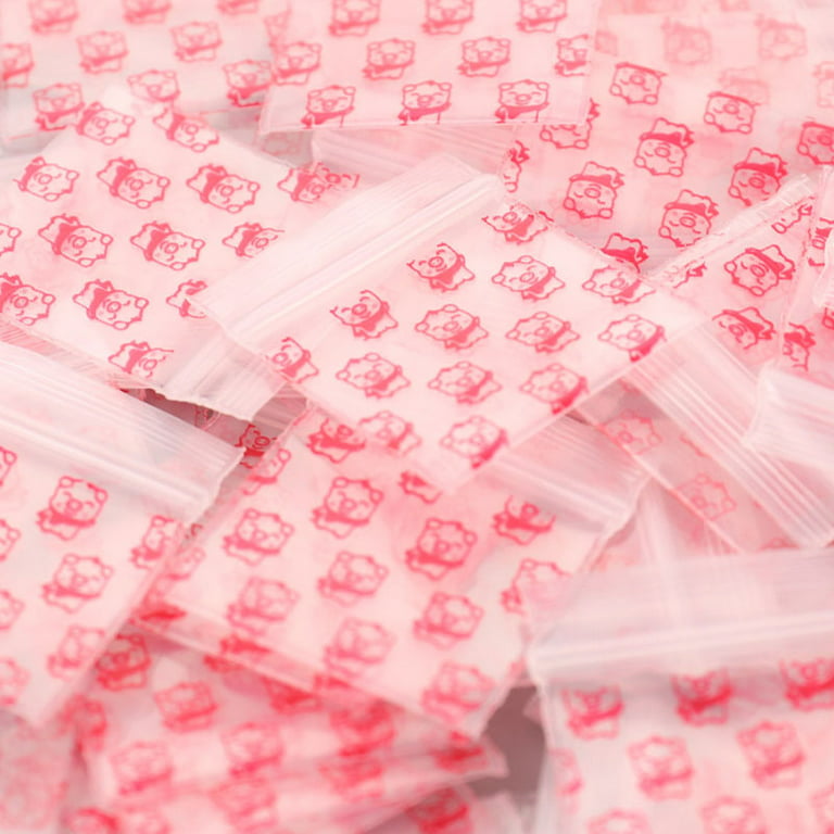 100pcs Mini Zip lock Bags Plastic Packaging Bags Small Plastic Zipper Bag  Ziplock Bag Ziplock Pill Packaging Pouches More Size