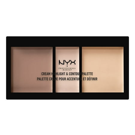 NYX Professional Makeup Cream Highlight & Contour Palette, (Best Cream Contour Makeup)