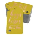 thumbnail image 1 of Inkdotpot Real Rose Gold Foil Hugs And Kisses From The New Wedding Tags Favor Hang Paper Tags 100 Pieces, 1 of 6