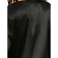 thumbnail image 5 of INSPIRE CHIC Women's Satin Shrugs 3/4 Sleeve Open Front Elegant Cropped Bolero Cardigans XL Black, 5 of 6