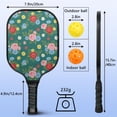 thumbnail image 4 of Pickleball Paddles Set,Pioneer Flower Floral Print Pattern Fiberglass Surface Pickleball Racket Set with 2 Indoor Outdoor Pickleball Balls and Pickleball Bag,Pickle-ball Equipment, 4 of 6