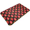 thumbnail image 3 of Bathroom Rugs Non Slip Washable - red strawberries print Kitchen Mats for Floor, Area Rugs for Entryway Rugs Indoor, Laundry Bathroom Room Door Rug with Rubber Backing 20x31.5in, 3 of 8