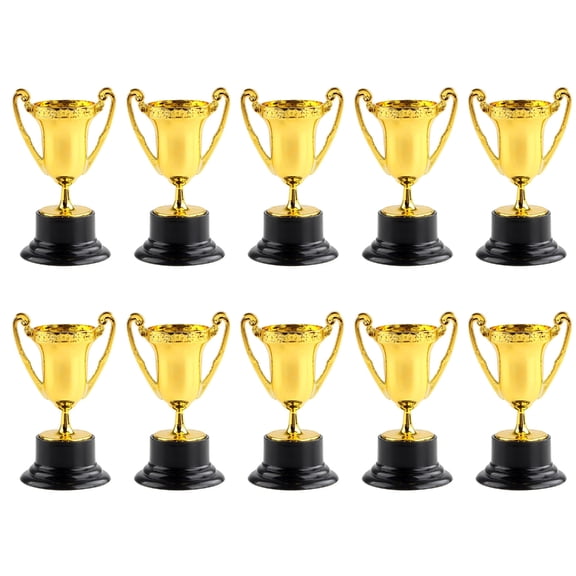 10PCS Plastic Trophies Award for Sport Competition Mini Trophies Winner Award Reusable Photo Props Classroom Supplies