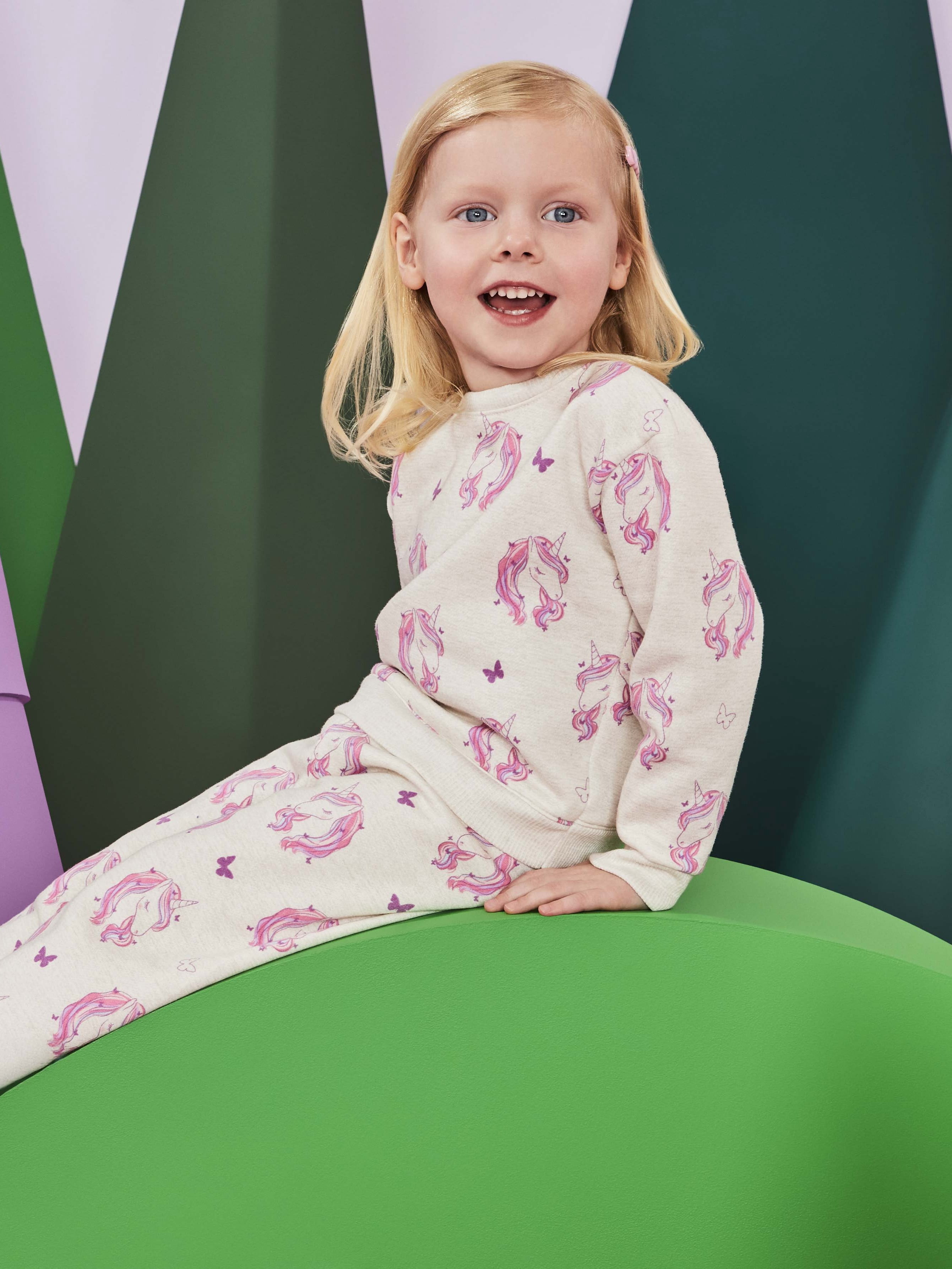 Garanimals Toddler Girl Printed Fleece Sweatshirt with Long Sleeves, Sizes 2T-5T