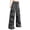 Grey, variant on Women's High Waist Work Pants with Pockets - 55% Cotton/45% Polyester, Buttoned Closure, Straight Leg, Fit for Office/Daily Wear