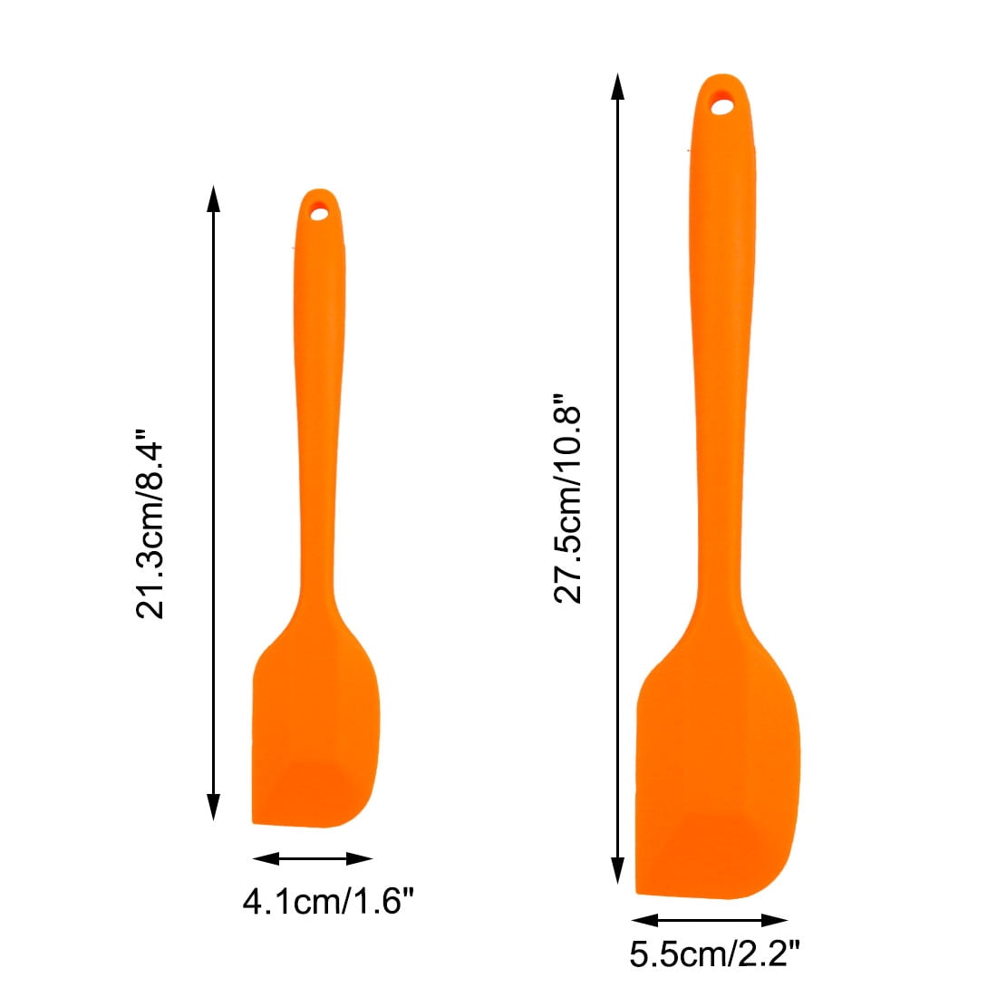 Unique Bargains Silicone Spatula 4 Pieces Heat Resistant Non Stick Turner Orange