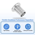 thumbnail image 4 of 2Pcs 1" x 1" Hose Barbed Adapter, 304 Stainless Steel Hose Pipe Fitting, 4 of 6