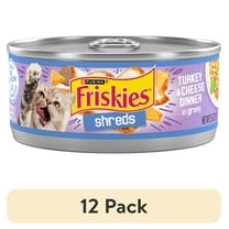 (12 pack) Purina Friskies Shreds, Turkey and Cheese Dinner in Gravy, Wet Cat Food, 5.5 oz Can