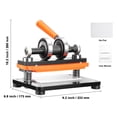 thumbnail image 5 of KFFKFF Manual Leather Cutter, Embossing Plate Size 7.1x3.9 inches, 0.47-inch Pressure Stroke with Dual Guide Shafts, Versatile Die Cutting Machine for Different Materials, 5 of 9