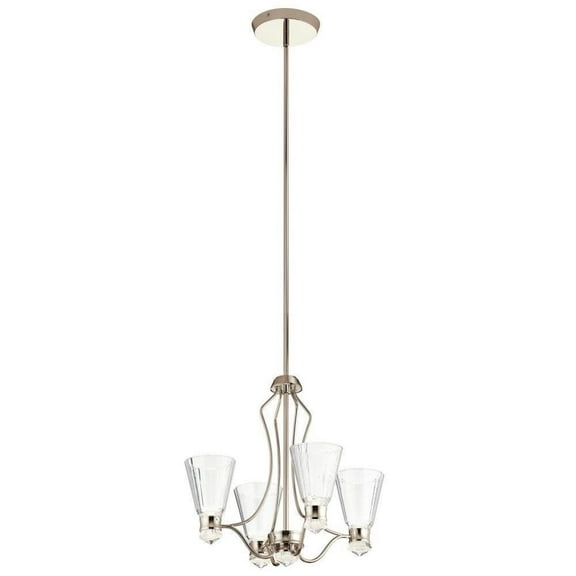 Transitional Nine Light Chandelier in Polished Nickel Finish Bailey Street Home 147-Bel-3329994
