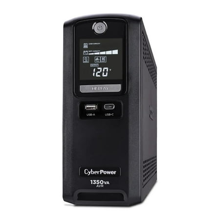 CyberPower CST135UC 1350VA/810W Simulated Sinewave LCD Battery Backup UPS System, Black