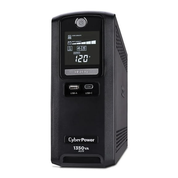 CyberPower CST135UC 1350VA/810W Simulated Sinewave LCD Battery Backup UPS System, Black