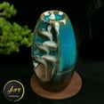 thumbnail image 5 of Art of Aurra Ceramic Waterfall Blue Incense Burner, Backflow Burner, Incense Seat, 5 of 5
