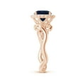 thumbnail image 3 of ANGARA Natural 1.6 Ct Vintage Inspired Sapphire Flower and Vine Ring in 14K Rose Gold for Women (Size-7mm) | September Birthstone, Anniversary, Jewelry Gift for Women | Natural Blue Sapphire Ring, 3 of 9