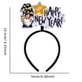 thumbnail image 5 of Skymirror Elastic Hair Hoop Men Women New Year Theme Headband HAPPY NEW YEAR Decoration Versatile Hair Accessory, 5 of 8