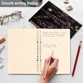 thumbnail image 4 of FORMRS 1-Subject Spiral Notebook 8" x 5" College Ruled 60 Refillable Sheet A5 Hard Cover, Dark Gothic Floral, 4 of 7