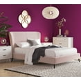 thumbnail image 3 of Adore Decor Adele Wingback Upholstered Platform Bed Queen Size Blush Pink, 3 of 11