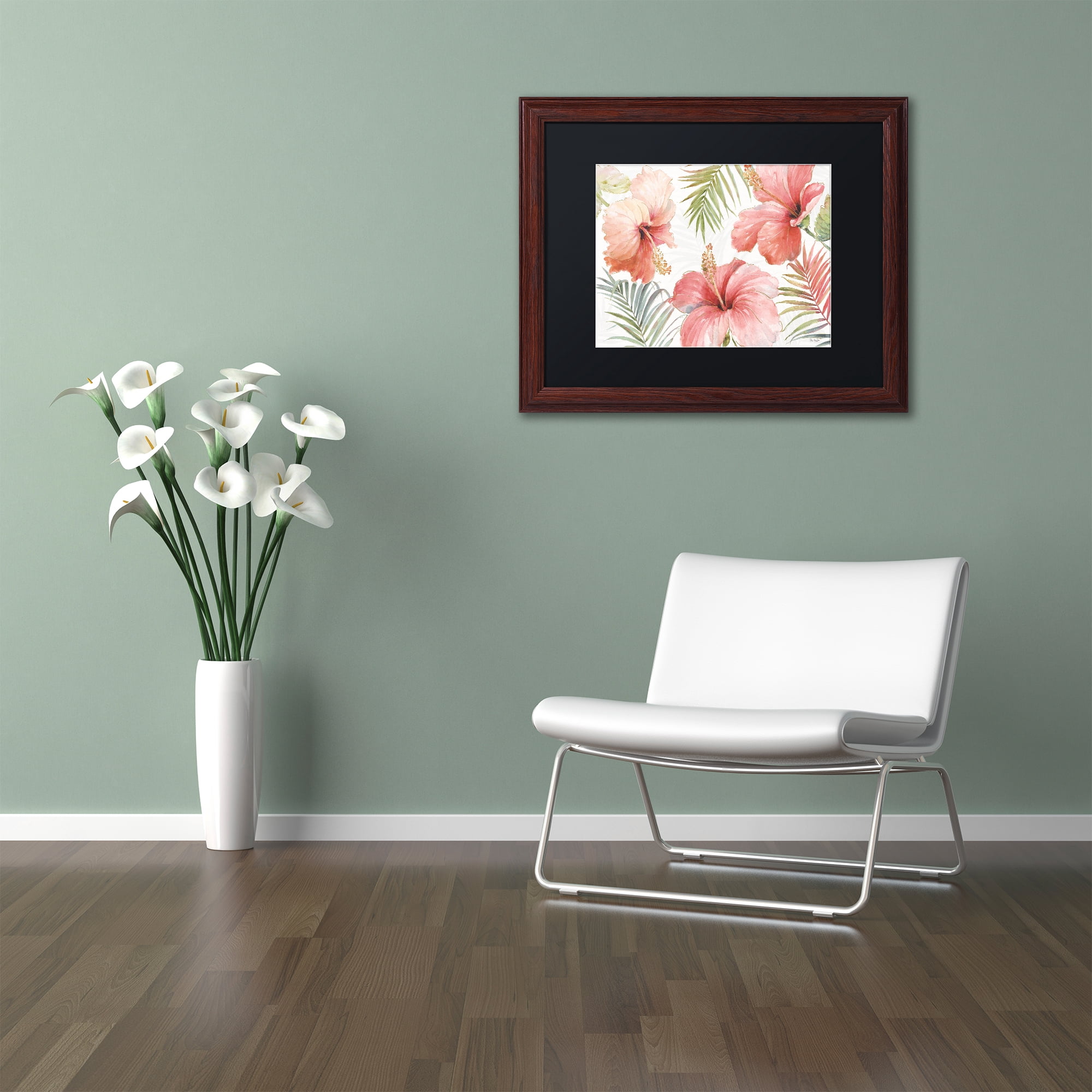 Lisa Audit 'Tropical Blush I' Matted Framed Art