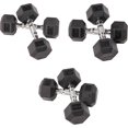 thumbnail image 1 of Signature Fitness Rubber Encased Hex Dumbbell  Multiple Sizes, 1 of 4