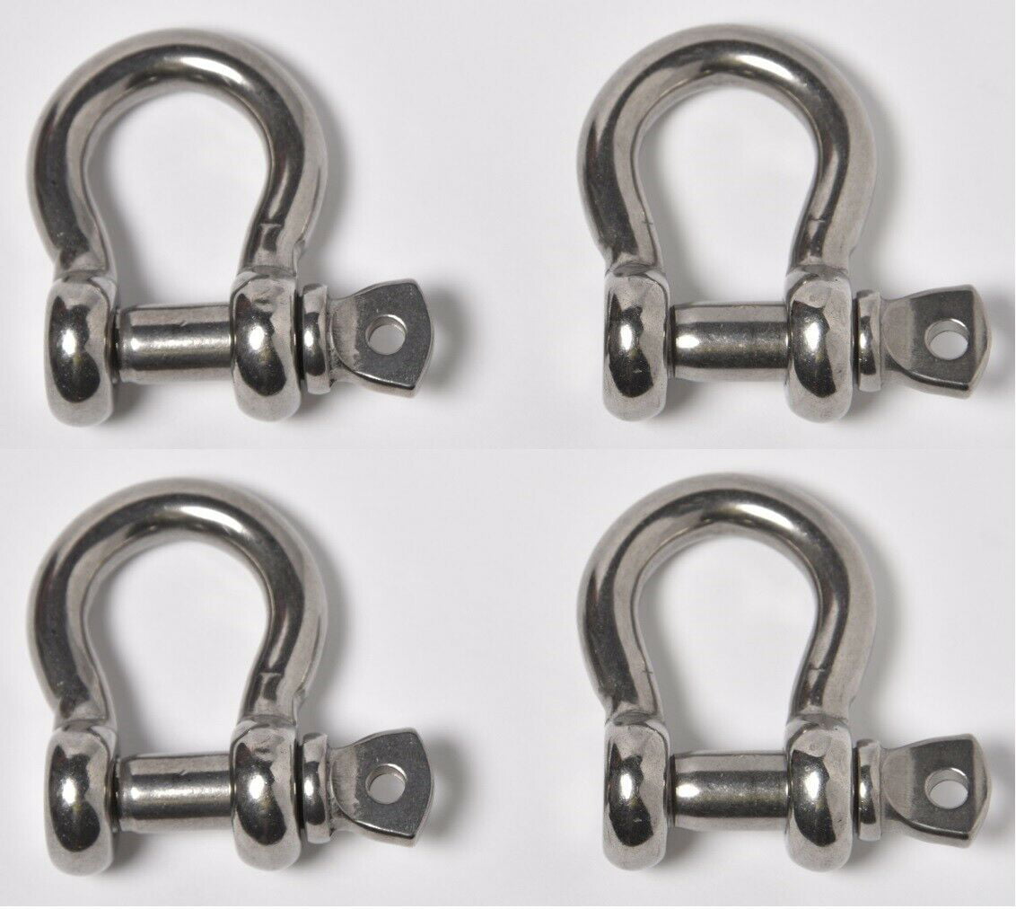 Stainless Steel Anchor Shackle D Clevis Bow Ring Screw For Sailboat Rigging Tool 