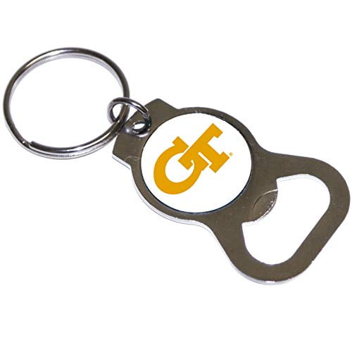 Evergreen Bottle Opener Key Ring, Georgia Tech, 4.8'' x 2.3'' x 0.3'' inches
