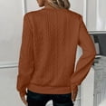 thumbnail image 3 of Quarter Zip Pullover Women Jacquard Sweatshirts Loose Long Sleeve with Pockets Fall Winter Fashion 2025, 3 of 7