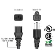 thumbnail image 5 of Cable Leader AWG Universal 1'18 Cord Power Cable, Black, PW101-1201, 5 of 5