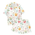 thumbnail image 2 of WEAIXIMIUNG Pyjama Deux Pièces pour Filles à Imprimé de Pâques, Manches Courtes et Shorts 140, 2 of 4