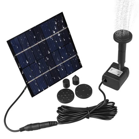 Small Fish Pond EEEKit Solar Fountain Water Pump for Bird Bath Solar Panel Kit, Solar Powered Fountain Pump 1.2W Outdoor Solar Water Fountain with 4 Sprinkler Heads for Small Pond, Pool, Fish Tank, Patio Garden, Lawn ()