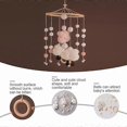 thumbnail image 3 of Crib Mobiles - Nursery Mobiles - Natural Crib Mobile for Girls with Felt Clouds - Wood Crib Hanging, 3 of 5