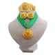 thumbnail image 5 of Juego de 4 joyas, collar, brazalete y pendientes, cómodos de llevar para novias y bodas. Verde, 5 of 7