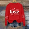 thumbnail image 2 of yoeyez Valentine Day Sweatshirt for Women Lightweight Love Heart Print Pullover Round Neck Long Sleeve Shirts Trendy Holiday Blouses, 2 of 7