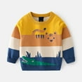 thumbnail image 7 of Fesfesfes Boys Patchwork Color Pullover Sweaters Round Neck Long Sleeve Tops Versatile Knitted Blouses ,Size 3-8 Years, 7 of 7