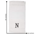 thumbnail image 4 of Decorvo Black Luxury Hand Towel for Bathroom - Monogrammed Initial Hotel Quality Decorative Towel - GOTS Organic Certified - Set of 2 Letter N, 4 of 7