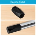 thumbnail image 4 of Uxcell 6Pack Plastic Curtain Rod Finials Drapery Rail Head Fits Dia. 26-28mm (Black), 4 of 6