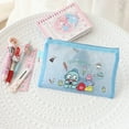 thumbnail image 1 of Sanrio Mesh Zipper Pencil Bag Hello Kitty Cinnamoroll Kuromi Student Storage Case Transparent Protable Stationery Cosmetics Bag Loveliness, 1 of 7