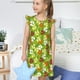 thumbnail image 4 of Fotbe St. Patrick's Day3 Vestido de Dormir para Niñas de 3 a 10 Años, Mangas Cortas, Estilo Princesa, Pijama Camisón con Mangas Voladas-Medium, 4 of 6