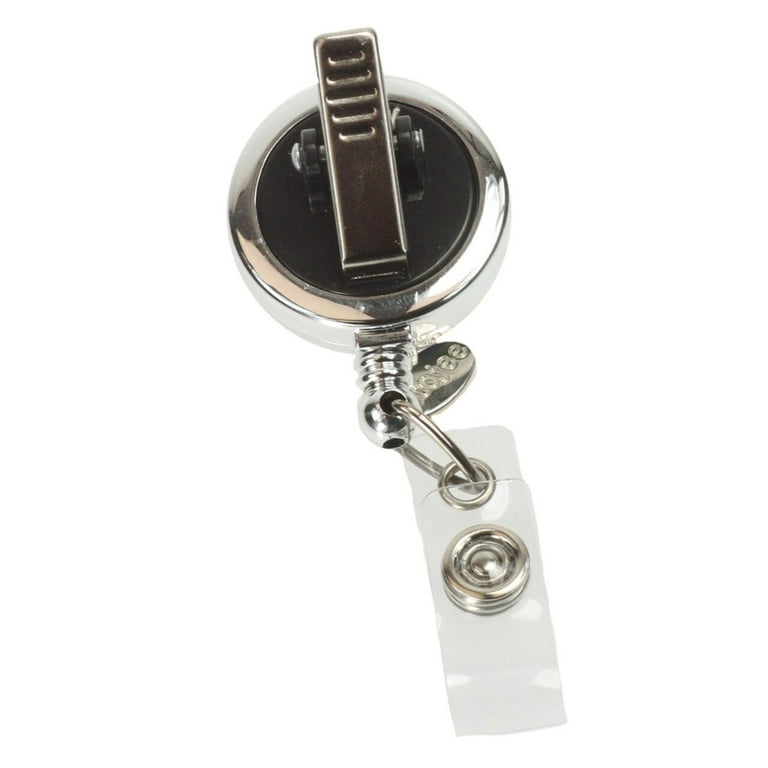 ID Avenue Silver Dragonfly on Wood Retractable ID Badge Reel