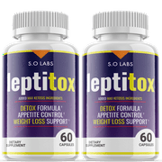 (2 Pack) Leptitox - Pills for Weight Loss - Energy Boosting Dietary Supplements for Weight Management and Metabolism - Advanced Ketogenic Ketones - 120 Capsules