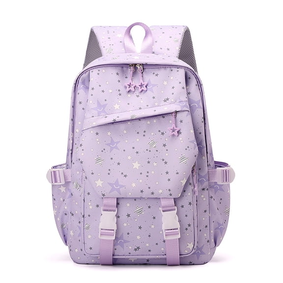 All-over Star Print Casual Backpack,Cute Star Backpackt for Girls & Boys, College Laptop Daypack, Lightweight Travel Backpack