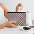 thumbnail image 5 of Rocae Mardi Gras Plaid for Cosmetic Bags for Women Paper Reusable Cosmetic Bag Travel Toiletry Organizer Capacity Multipurpose Zipper Pouch, 5 of 8