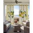 thumbnail image 3 of Yellow Lemons Blackout Curtains for Bedroom - 84 Inch Long Light Blocking 2 Panels Set, Summer Botanical Checkered Farmhouse Thermal Insulated Living Room Drapes Grommet Window Curtains 52"x84", 3 of 8