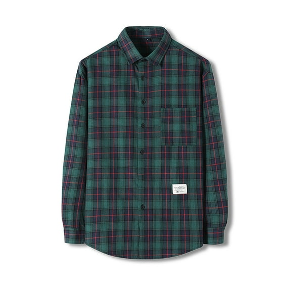 Lilgiuy New Casual Fashion Lapel Casual Sheep Jacket Men's Corduroy Gram Shirt Long Sleeve Turn Down Collar Blouse & Shirt Streetwear