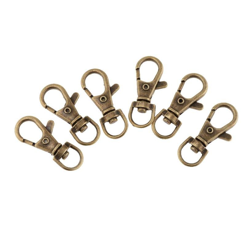 Antique Brass 40pcs Vintage Key Ring Key Chain Clip Swivel Lobster Clasps for DIY Handbags as described