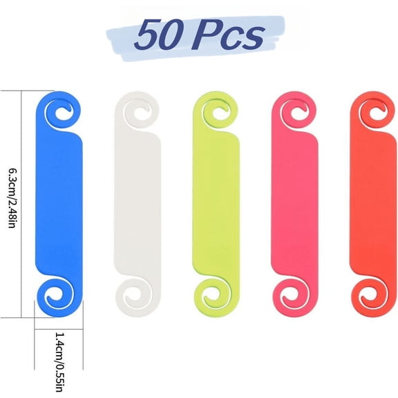 LILIANG 50 Pcs Multicolored Cable Labels Tags Identification Marking Wire Tags