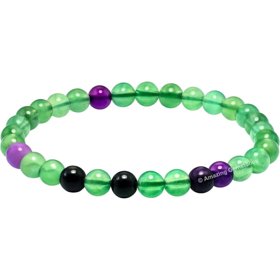 Fluorite Crystal Bracelet - 6mm Beaded Bracelet and Healing Stones