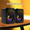thumbnail image 2 of X2 Computer Speakers USB Powered 3Wx2 Bass Speakers with RGB Light for PC, 2 of 9
