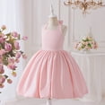 thumbnail image 6 of XEGLSBU Flower Girl Dress Toddler Long Elegant Neck Backless Party Dress for Big Girls Sleeveless Formal Gown For Pink Size 10-11 Years, 6 of 10
